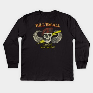 Special Forces Kill 'Em All 1986 Kids Long Sleeve T-Shirt